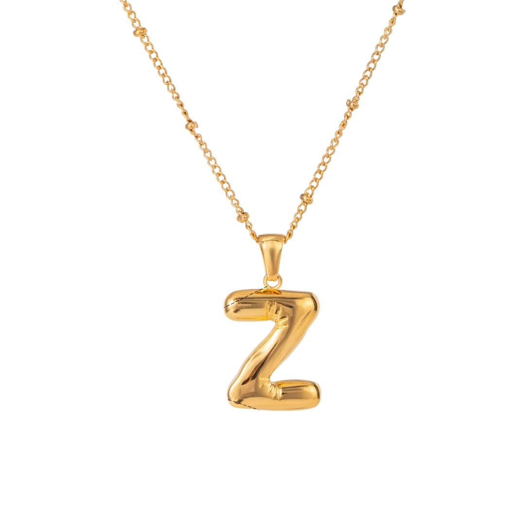 SS Chunky Bubble Initial Necklace