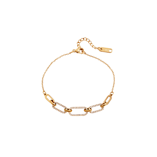 Zirconias Link Chain Bracelet