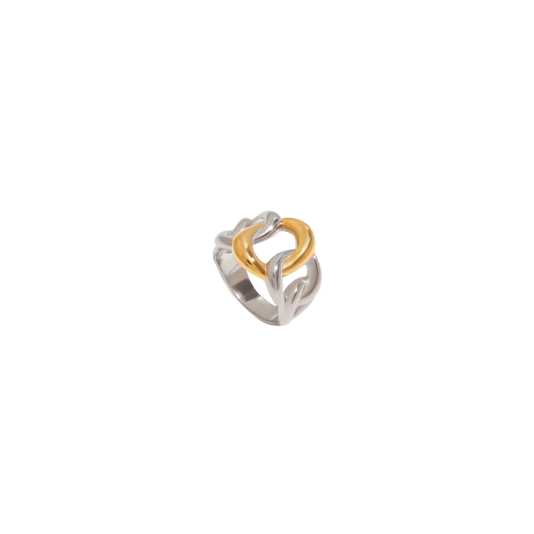 Two Tone Chain Style Ring
