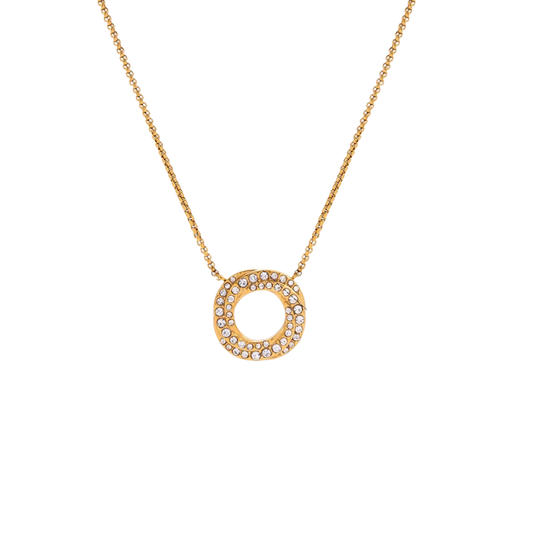 Zirconias Swirl Pendant Necklace