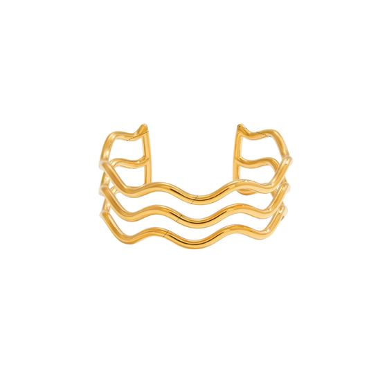 Wavy Layered Cuff Bracelet