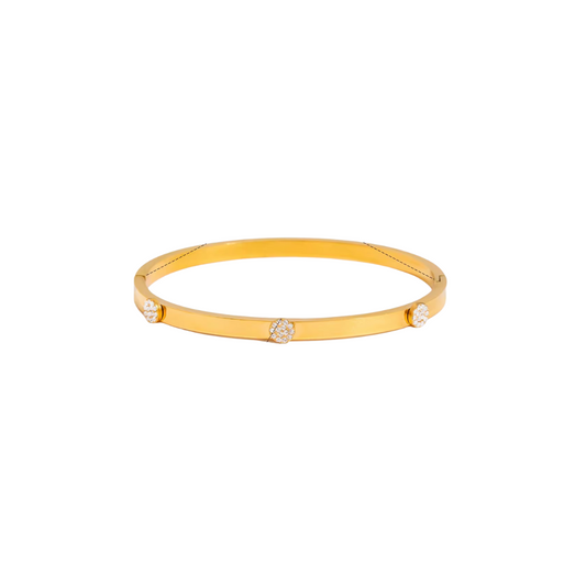 Mini Zirconias Circles Bangle Bracelet
