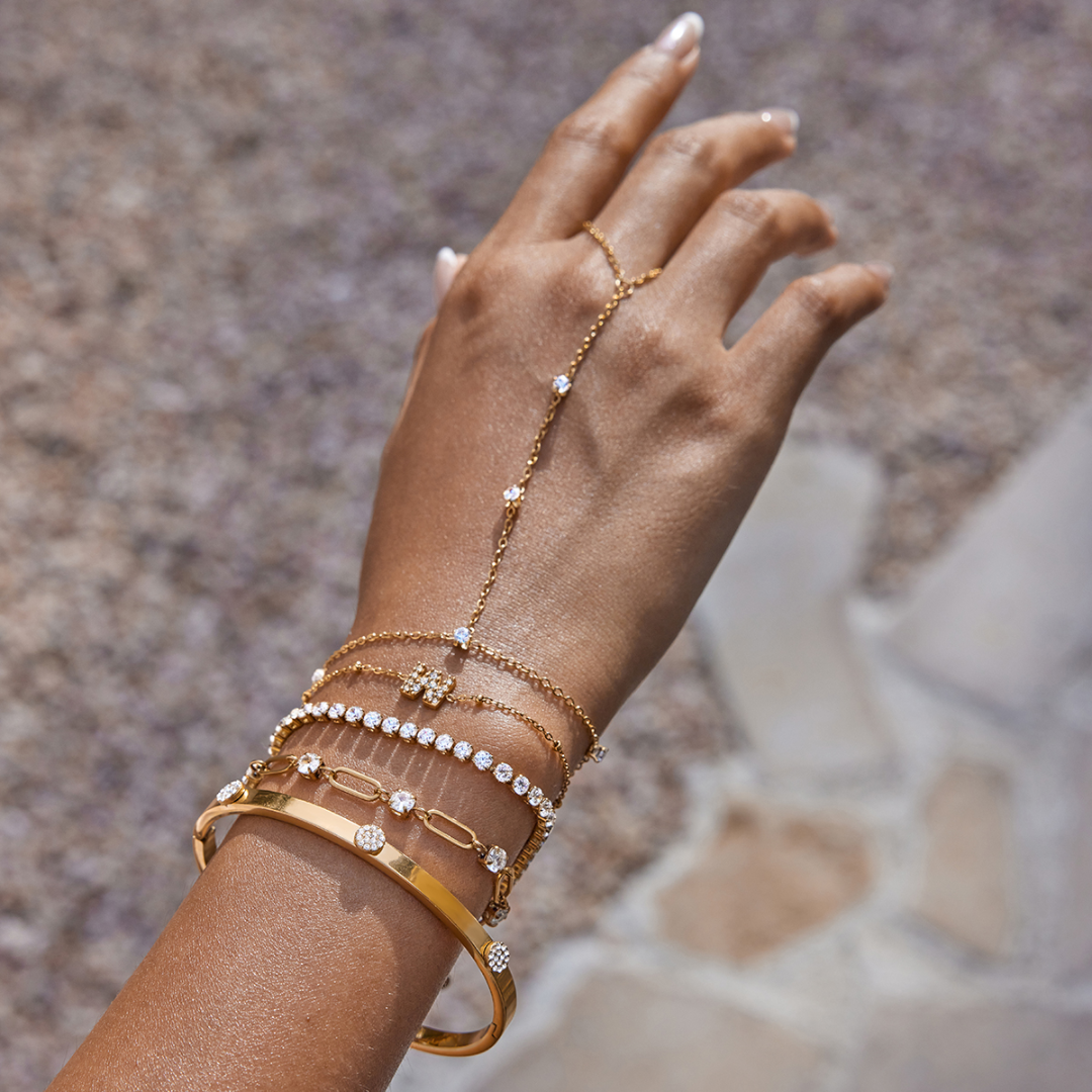Zirconias & Link Chain Chain Bracelet