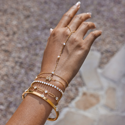 Zirconias & Link Chain Chain Bracelet