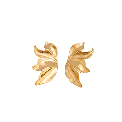 Flower Petals Big Statement Stud Earrings