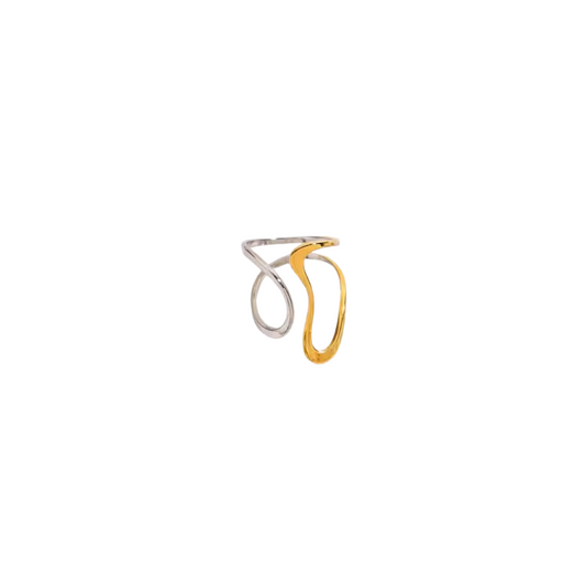 Two Tone Asymmetrical Ring