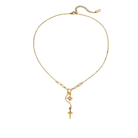 Dainty Zirconias Cross Necklace