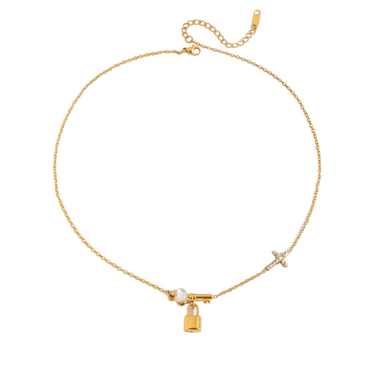 Lock & Key Pendant Necklace