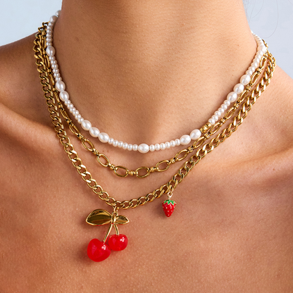 Pearls & Heart Necklace