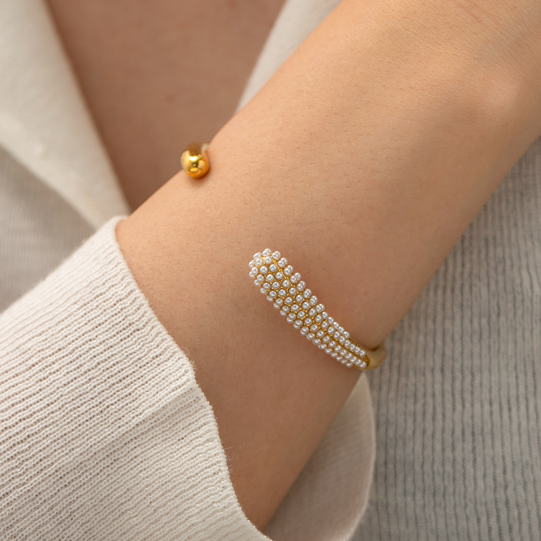 Mini Pearls Cuff Bracelet