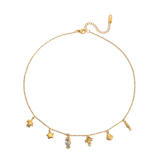 Sea Mini Charms Chain Necklace