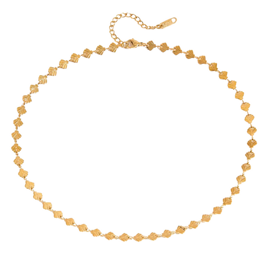 Textured Sea Shells Chain Necklace