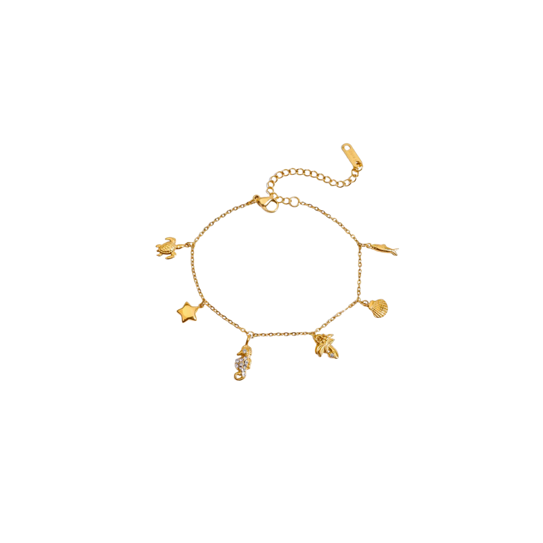 Small Sea Charms Chain Bracelet