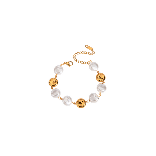 Round Pearls Chain Bracelet