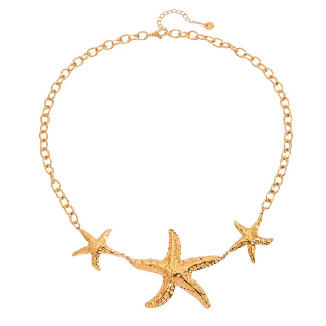 Textured Chunky Starfish Necklace