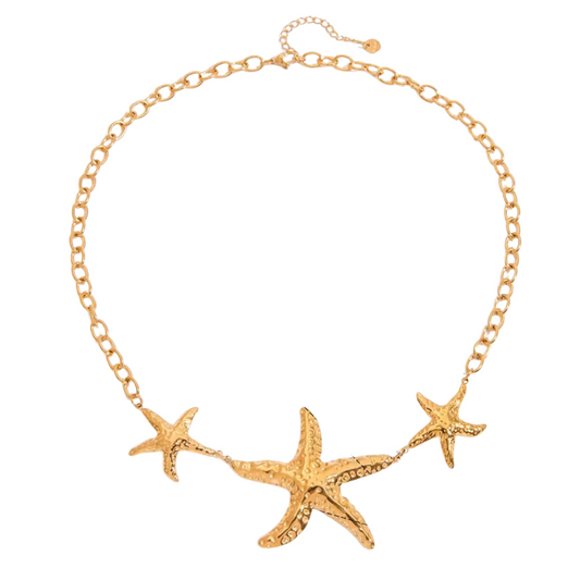 Textured Chunky Starfish Necklace