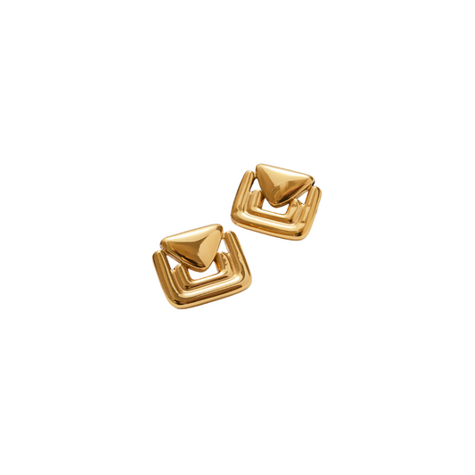 Triangle Statement Chunky Studs Earrings