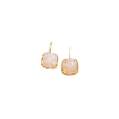Cream Drop Earrings