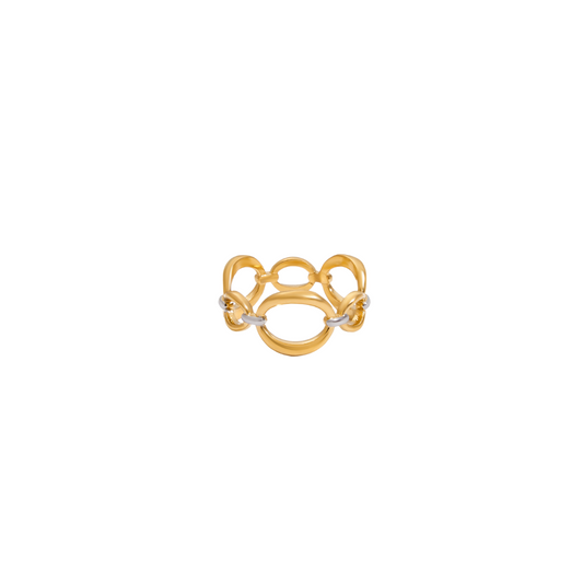 Two Tone Ovals Ring