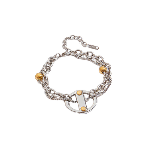 Two Tone Soda Tab Chain Bracelet