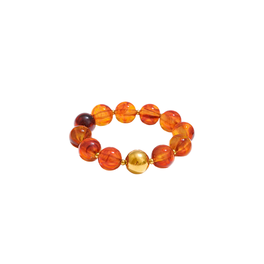 Brown Resin Balls Bracelet