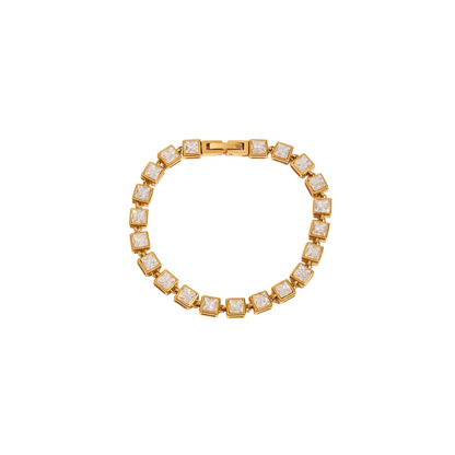 Square Zirconias Belt Bracelet