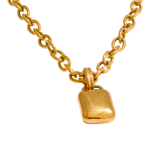 Rectangular Pendant Chain Necklace