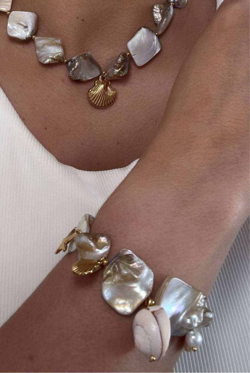 Starfish & Shell Beachy Style Bracelet