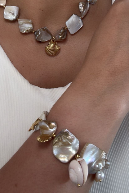 Starfish & Shell Beachy Style Bracelet