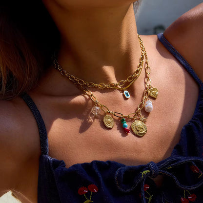 Chunky Charms Two Style Long Necklace