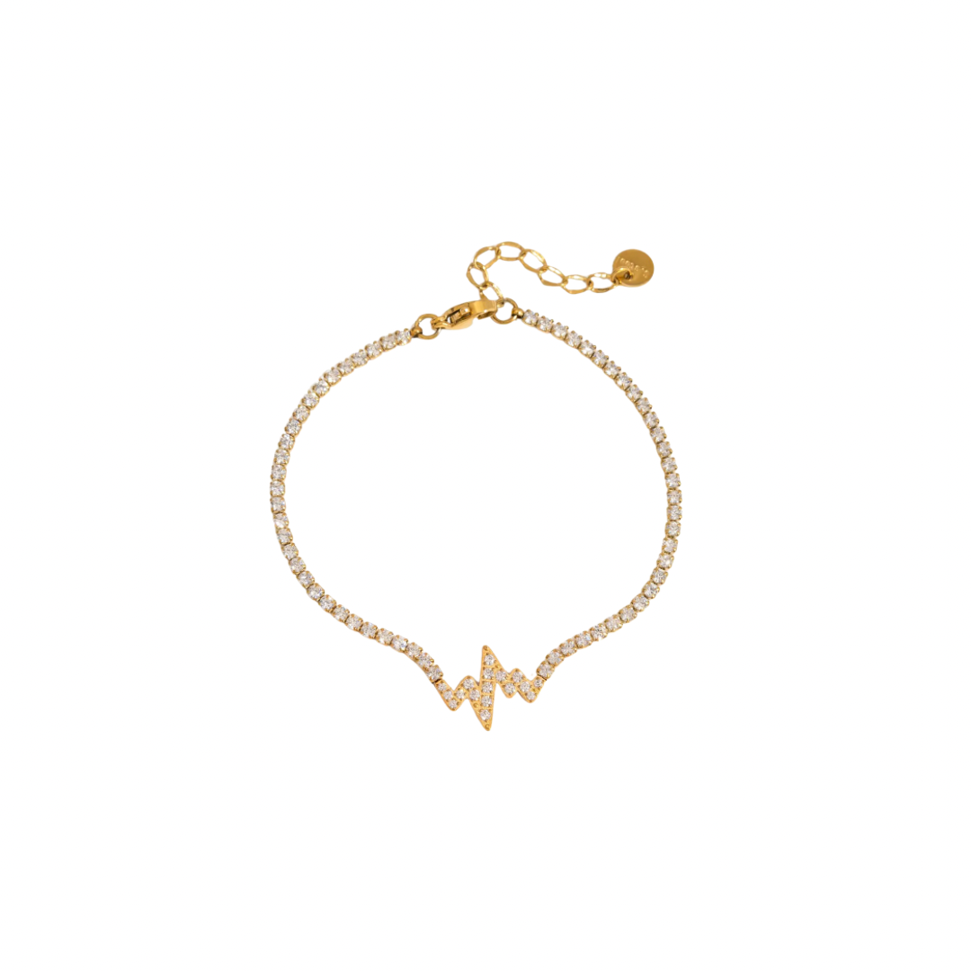 Heart Beat Dainty Zirconias Bracelet
