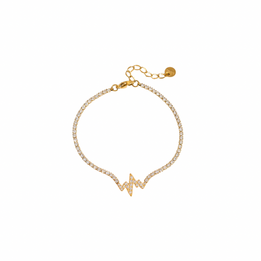 Heart Beat Dainty Zirconias Bracelet