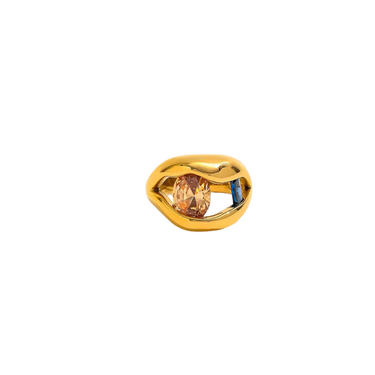 Blue Zirconia Chunky Ring