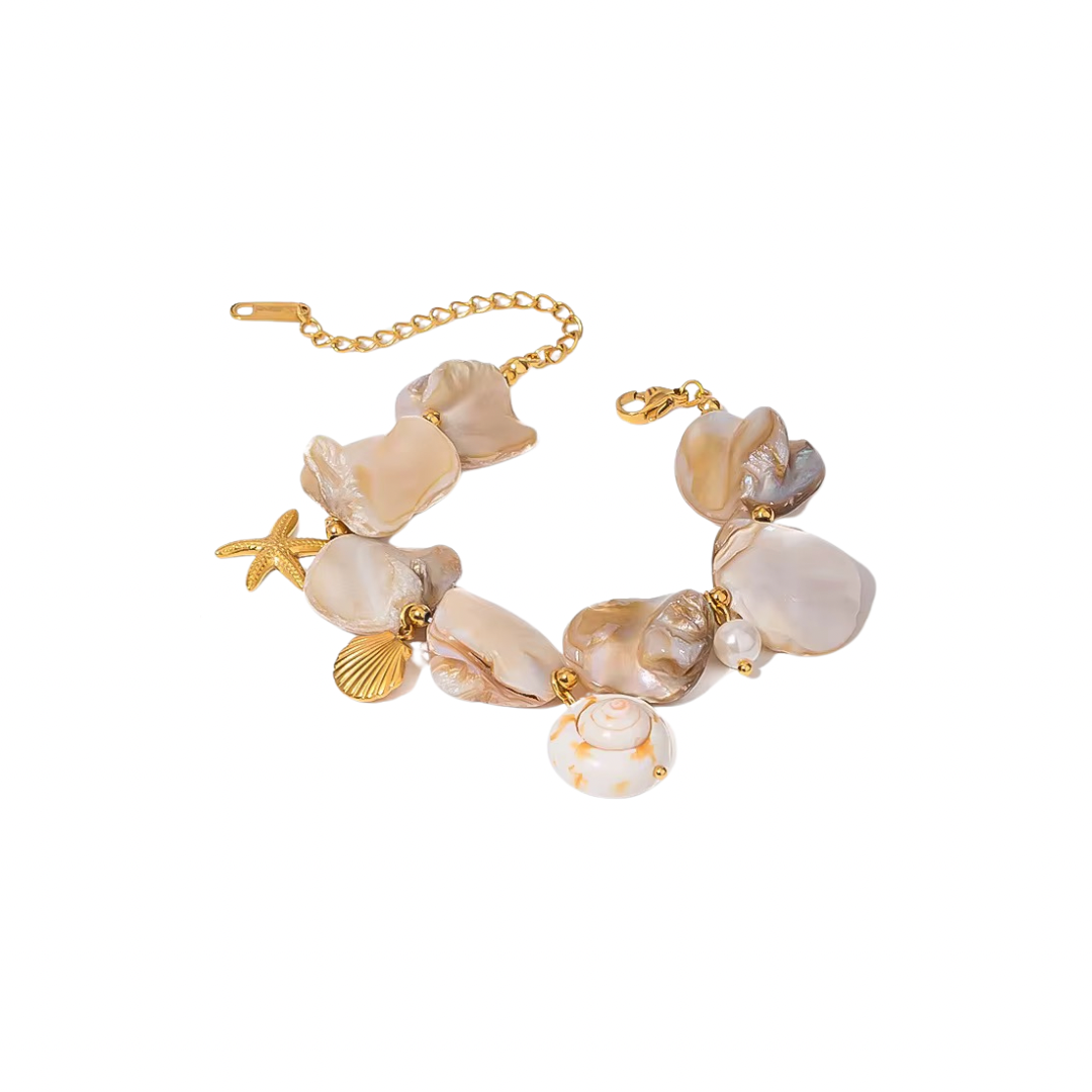 Starfish & Shell Beachy Style Bracelet