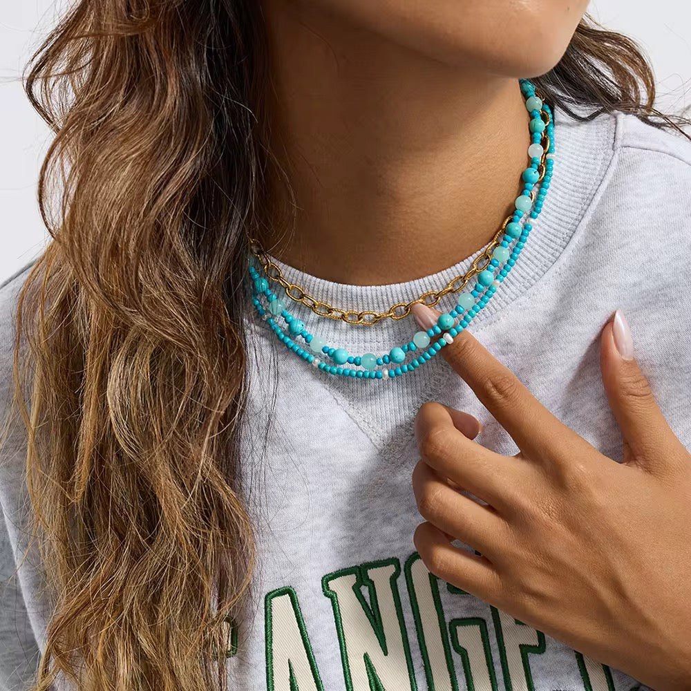 Turquoise Beads Necklace