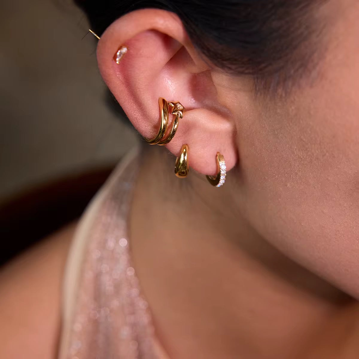 Drop Zirconia Mini Studs Earrings