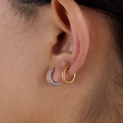 Twisted Huggie Earrings
