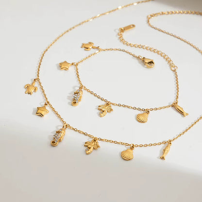 Small Sea Charms Chain Bracelet