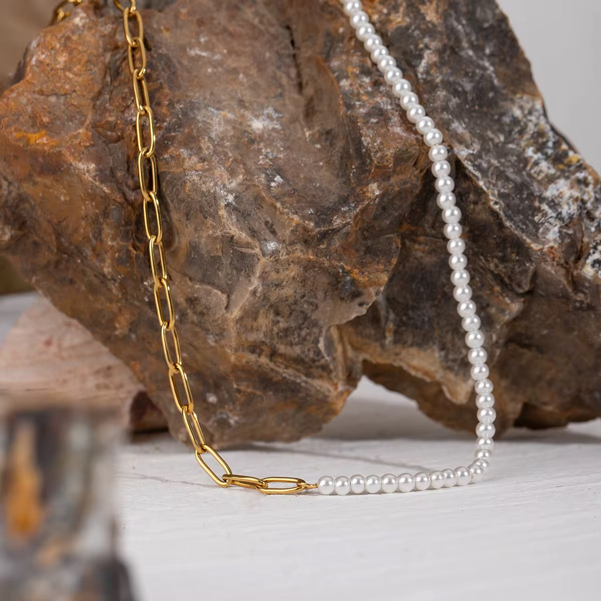 Mini Pearls Two Style Chain Necklace