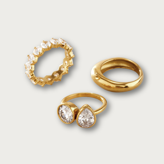 Trendy Zirconias & Wavy Ring Variety
