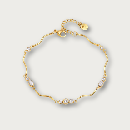 Circles Zirconias Wavy Bracelet