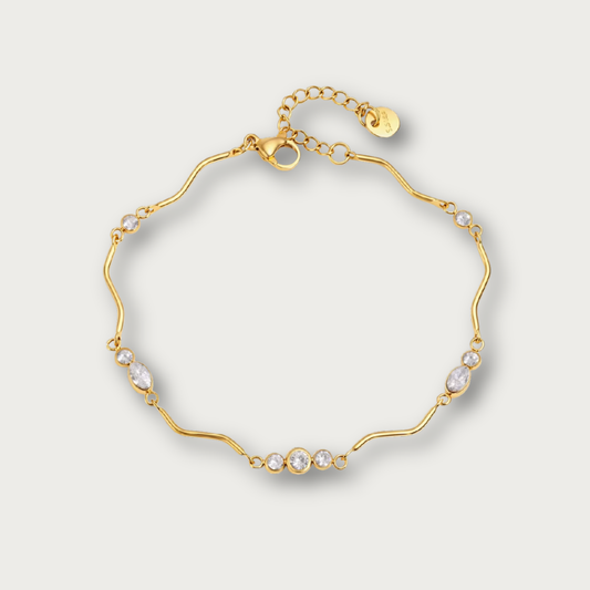 Circles Zirconias Wavy Bracelet