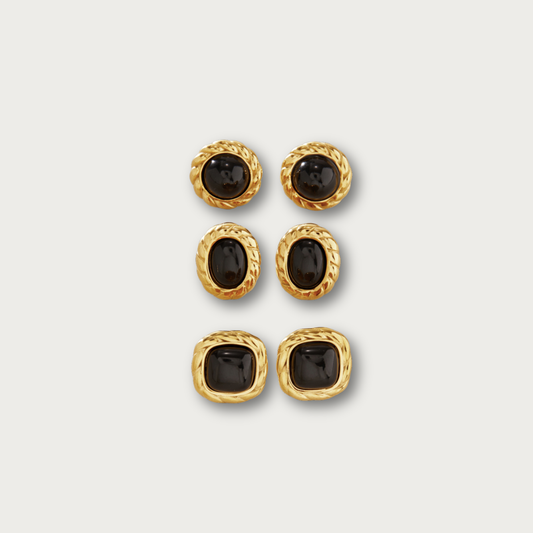 Black Stone Studs Variety