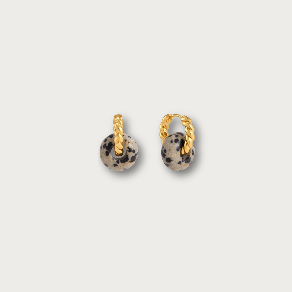 Terrazzo Style Donut Hoop Earring