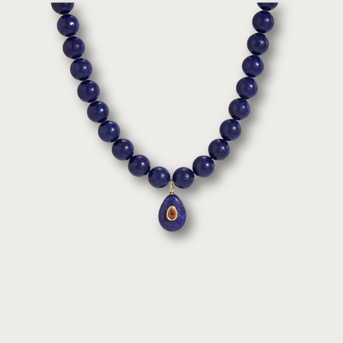 Blue Stone Pendant Chunky Necklace