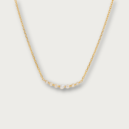 Gold Mini Round Zirconias Necklace