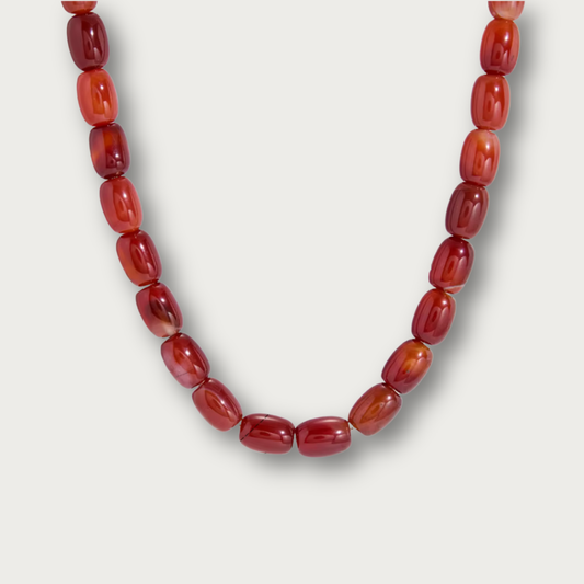 Red Stones Chunky Necklace