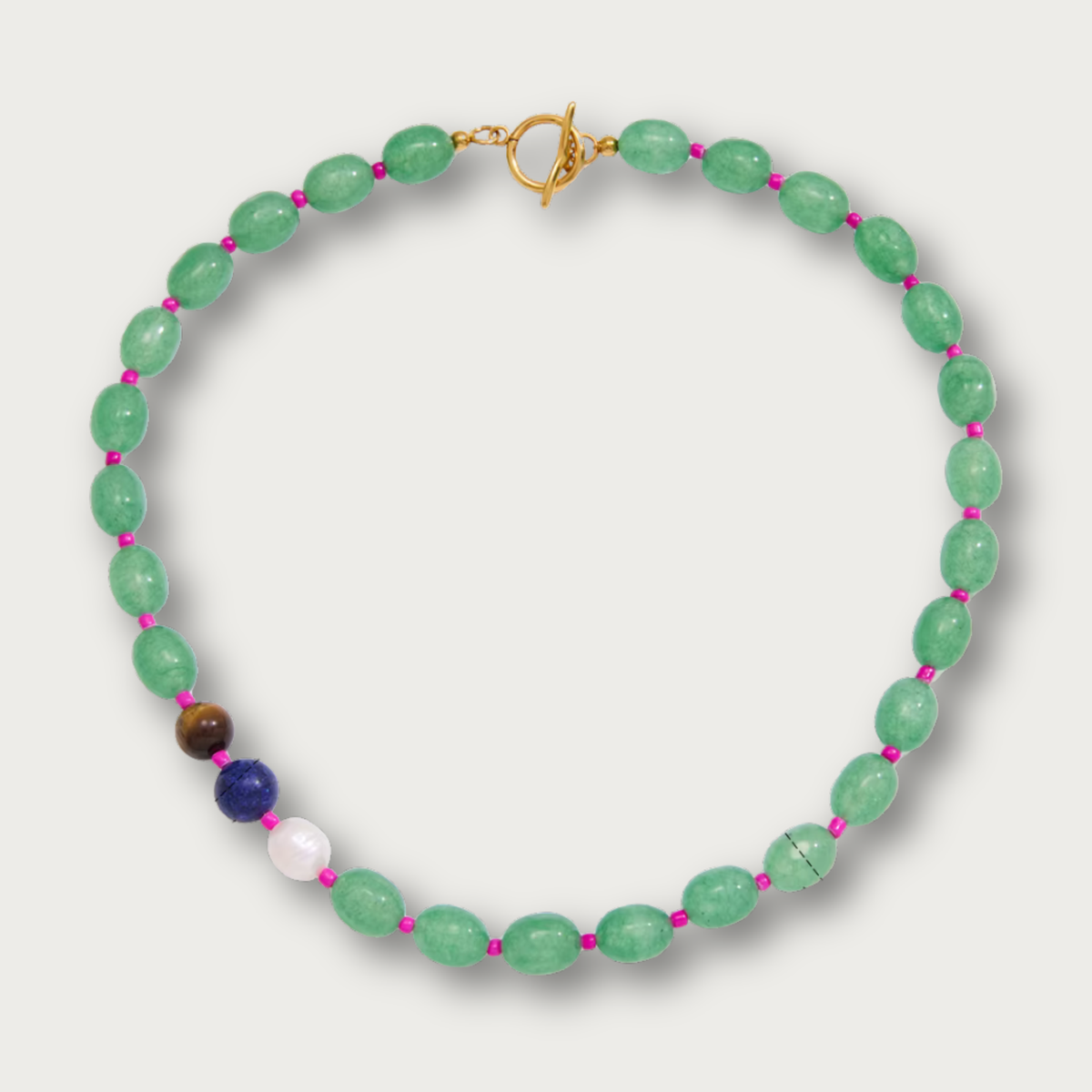 Green Stones Chunky Necklace