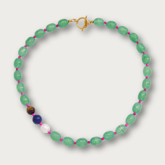 Green Stones Chunky Necklace