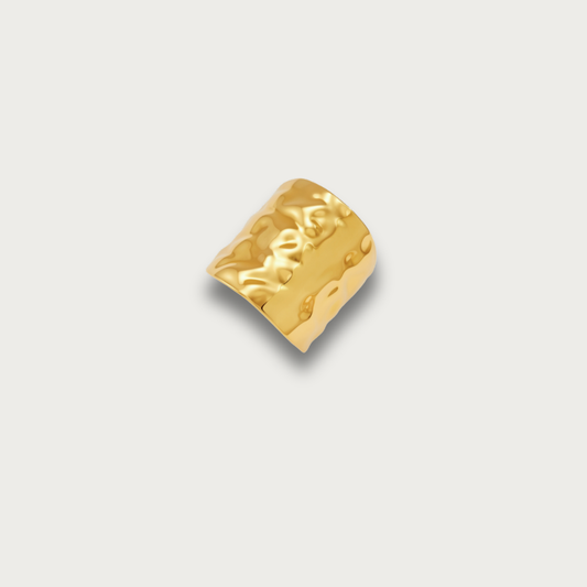 Hammered Texture Wide Ring